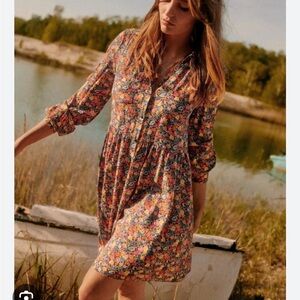 Sezane Leana dress sunflowers design